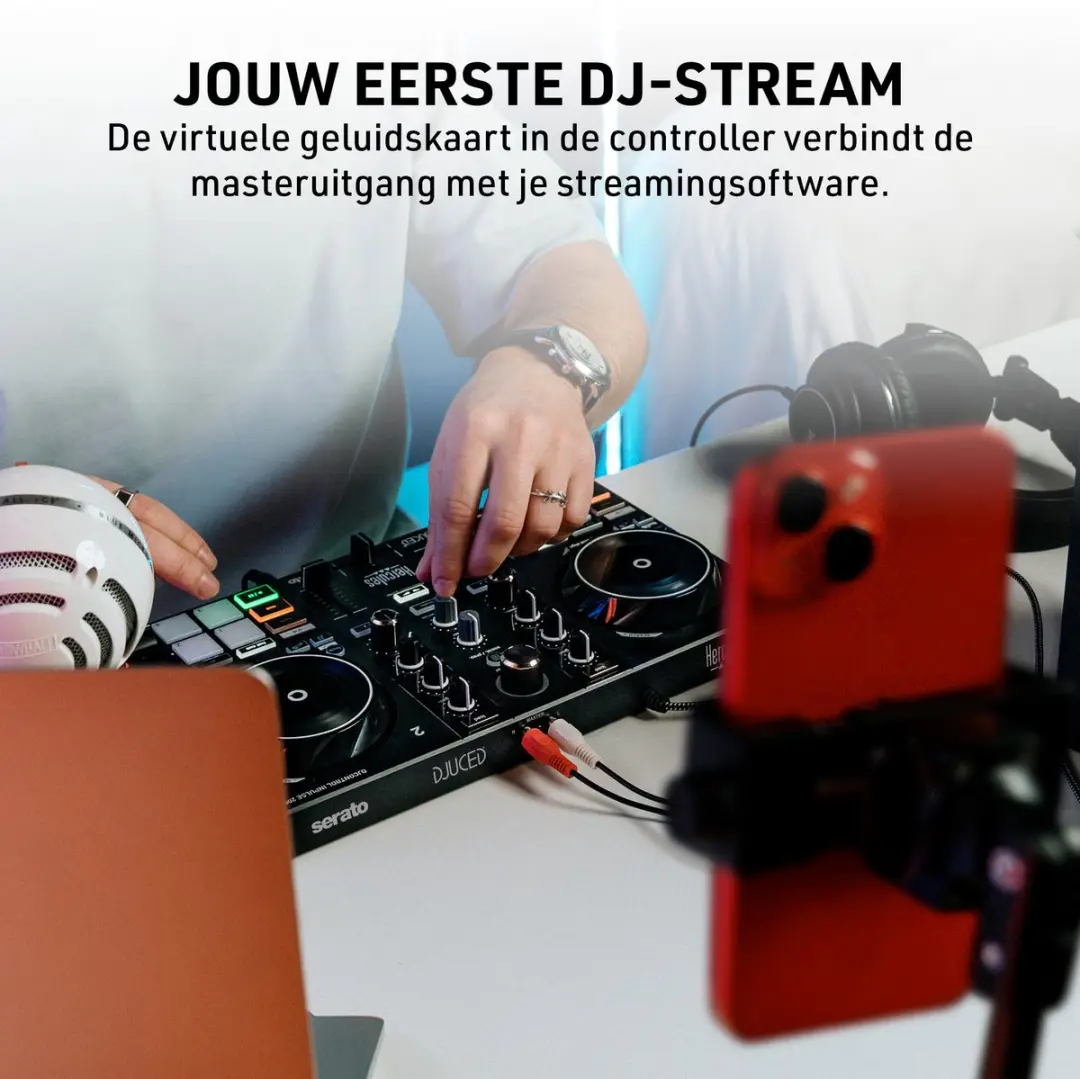 Hercules DJControl Inpulse 200 MK3 DJ-Controller - 2 Kanalen - 8 Drumpads - DJ45 Hoofdtelefoon - 200 Stuks - afbeelding 6 van 6