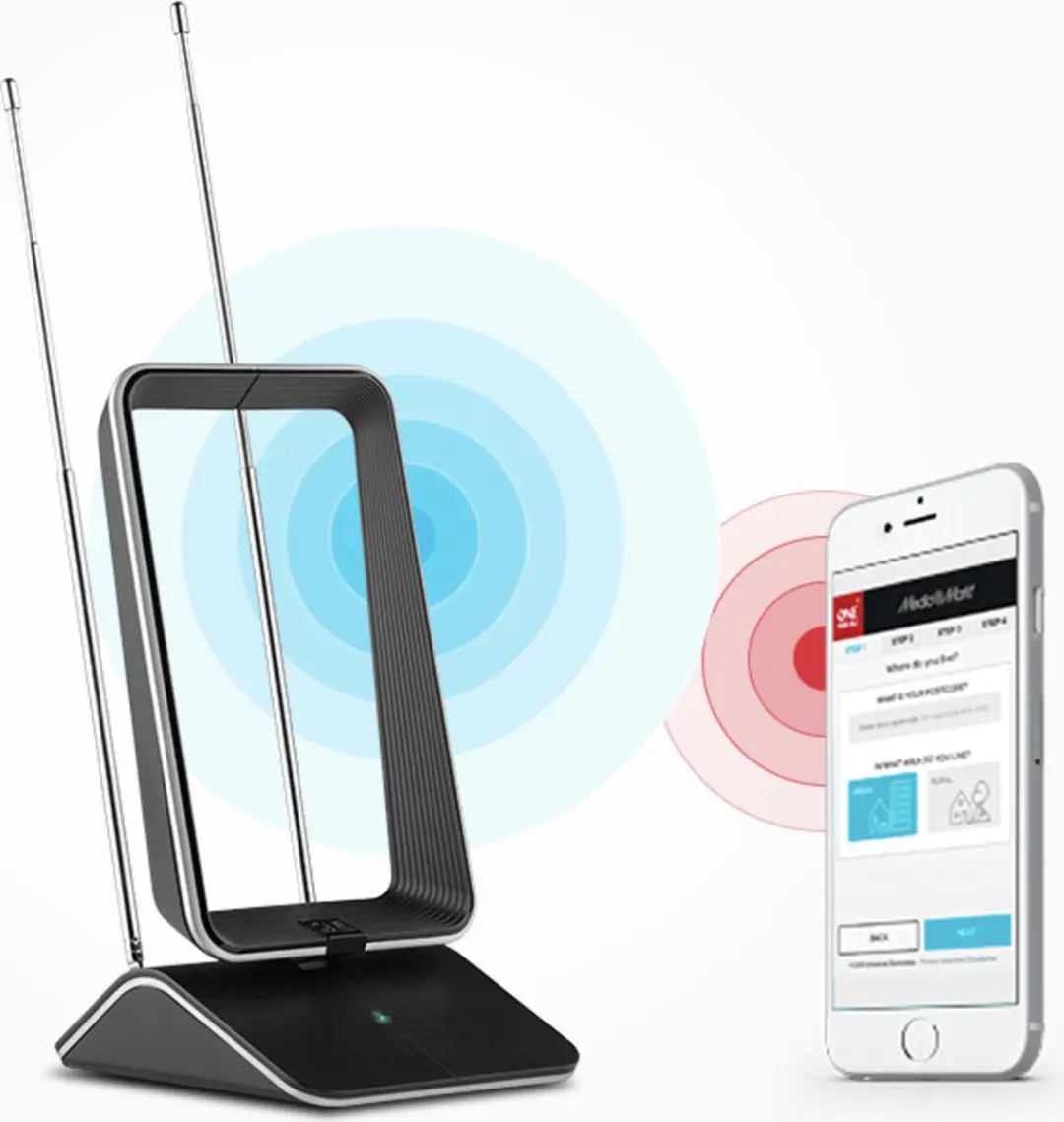 One For All SV 9465-5G Passieve DVB-T/T2 Antenne - Zwart