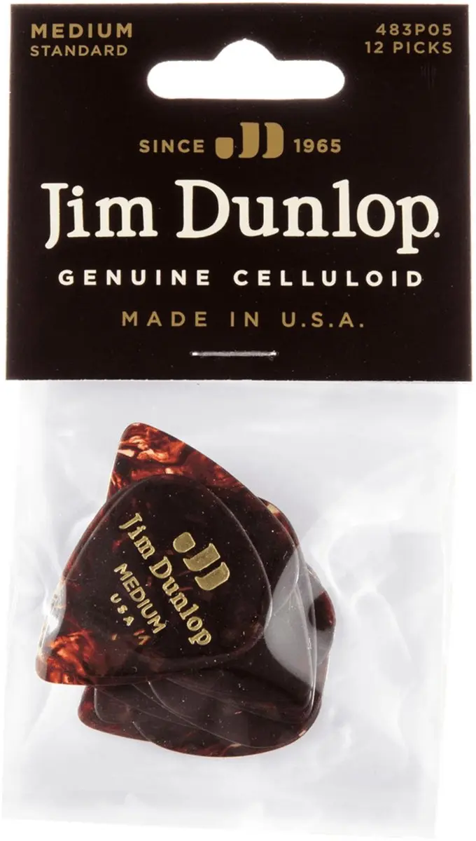 Dunlop Genuine Plektrum Medium Shell 483 - 12 Stuks