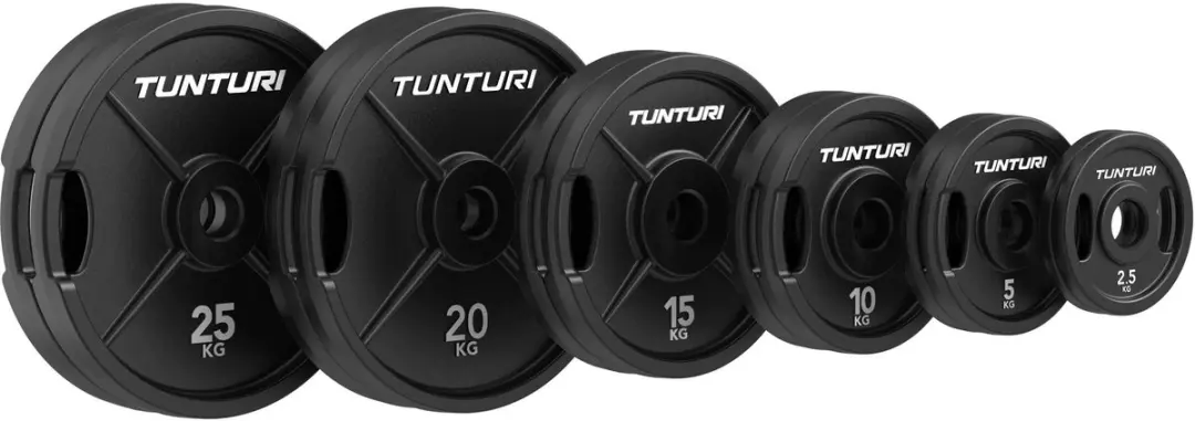 Tunturi Platinum Halterschijven Set 155kg - 12 Stuks - Ø45cm