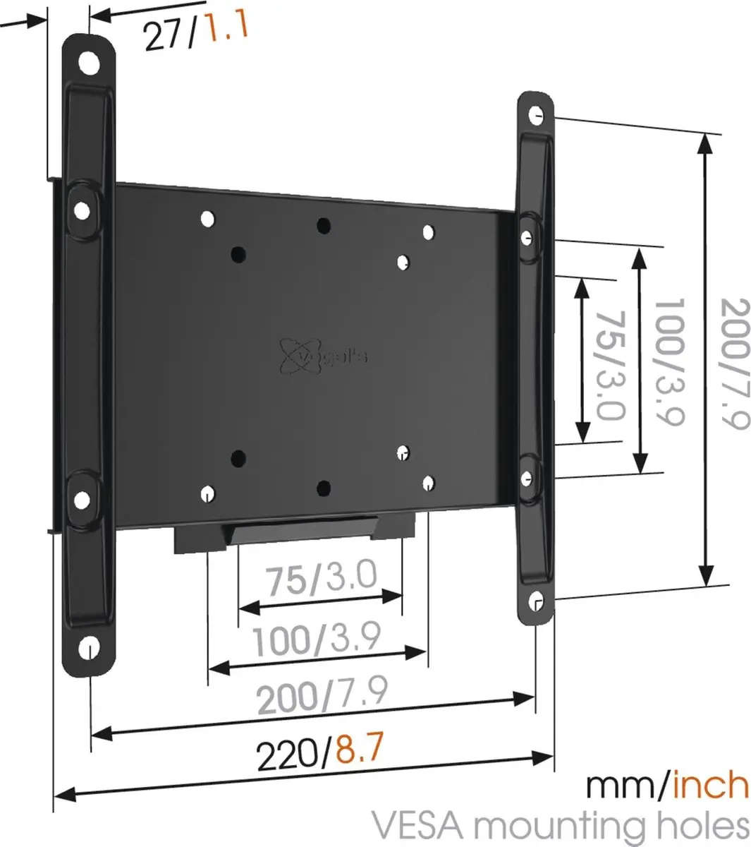 Vogel's MA2000 Wandbeugel 40" - Zwart - afbeelding 3 van 4