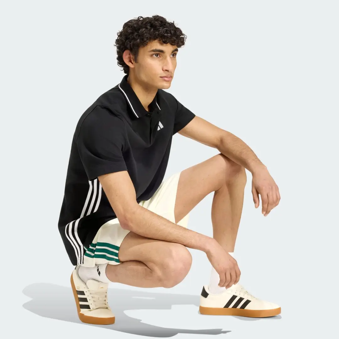Adidas Essentials 3-Stripes Poloshirt KY6628 - Heren - XL - Zwart - afbeelding 6 van 6