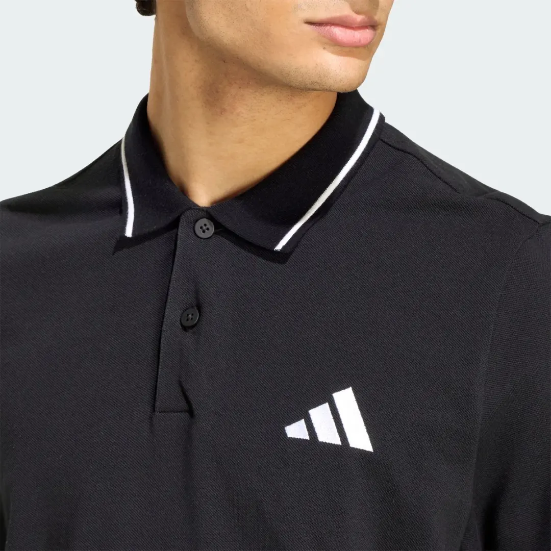 Adidas Essentials 3-Stripes Poloshirt KY6628 - Heren - XL - Zwart