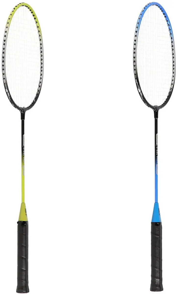 Nils NRZ014 Badminton Set - 4 Rackets, 3 Shuttles - Staal