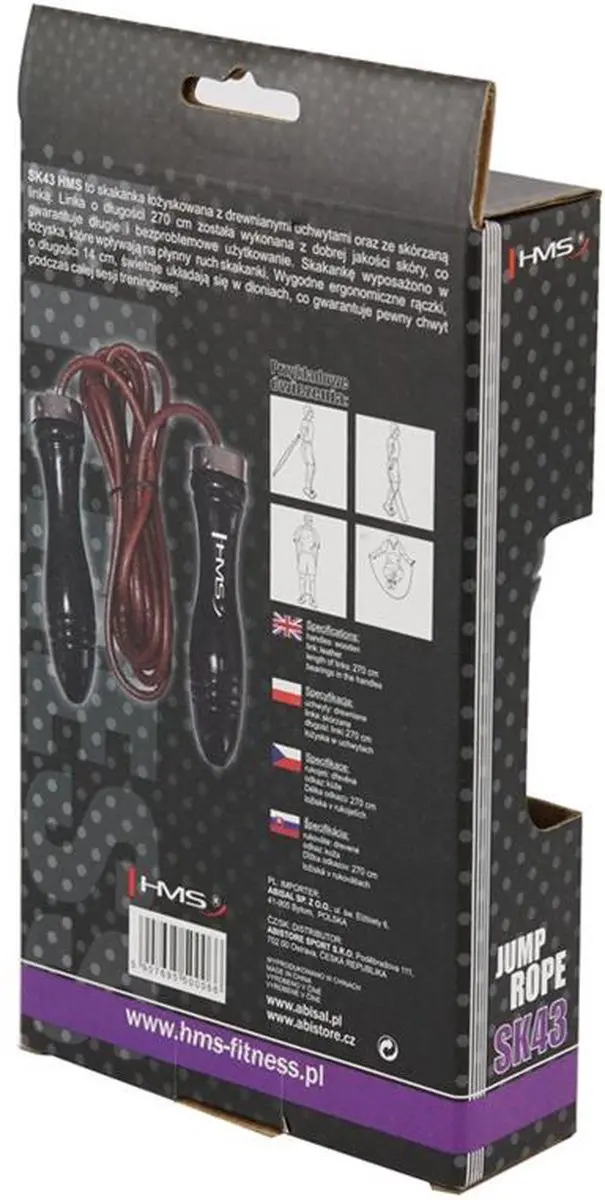 HMS SK43 Leren Springtouw - Retro Stijl - Houten Handvaten