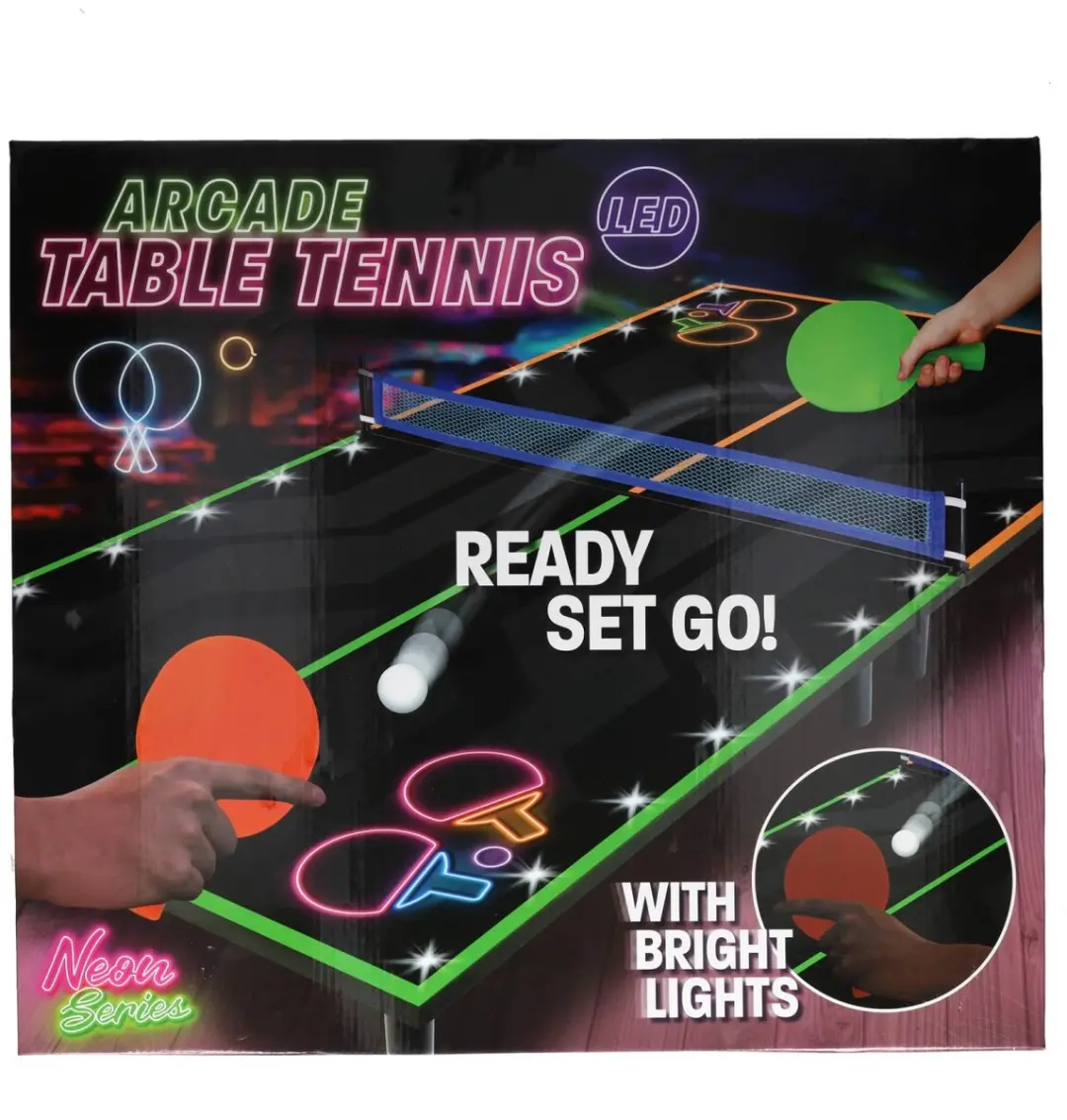Tender Toys Tafeltennistafel LED-verlichting 100x50cm - Multikleur