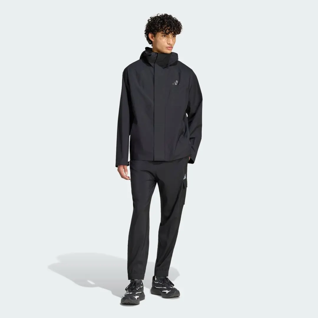 Adidas Sportswear Essentials Regenjack TX855 - Heren - Zwart - afbeelding 6 van 6