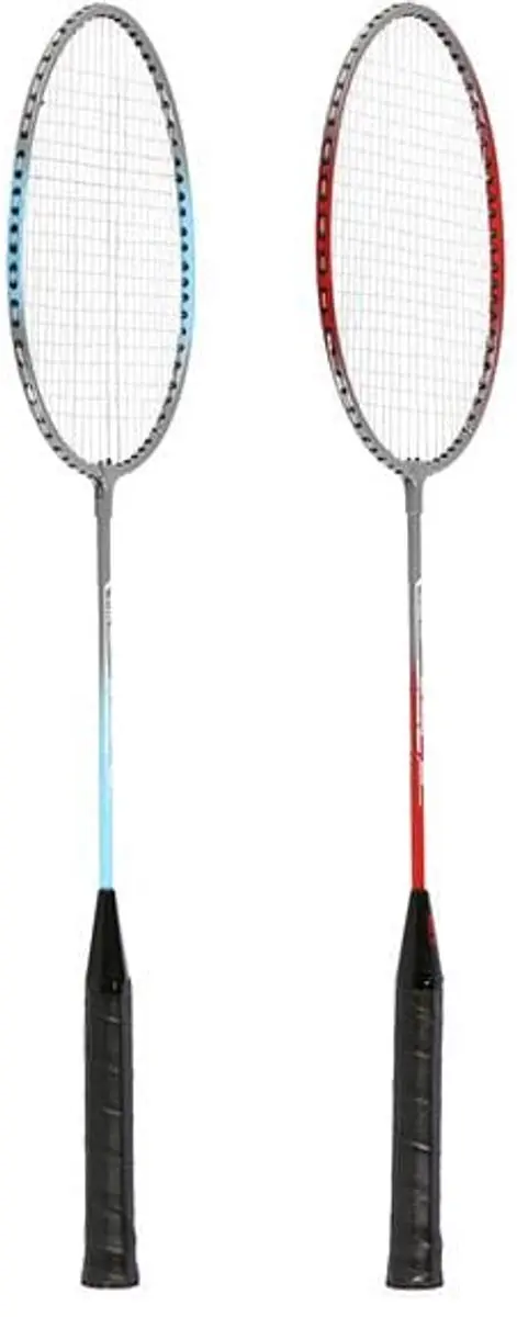 Nils NRZ002 Badminton Set - 2 Rackets inclusief Shuttle - Rood/Blauw/Zwart