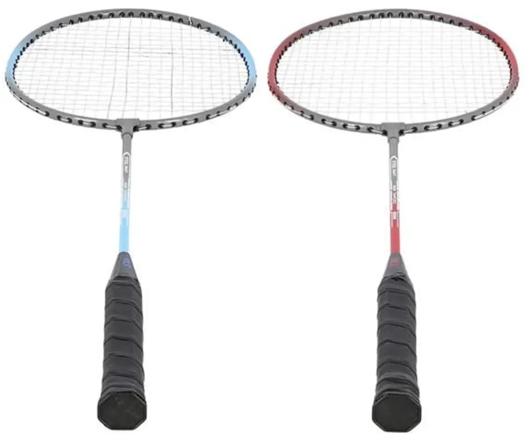 Nils NRZ002 Badminton Set - 2 Rackets inclusief Shuttle - Rood/Blauw/Zwart