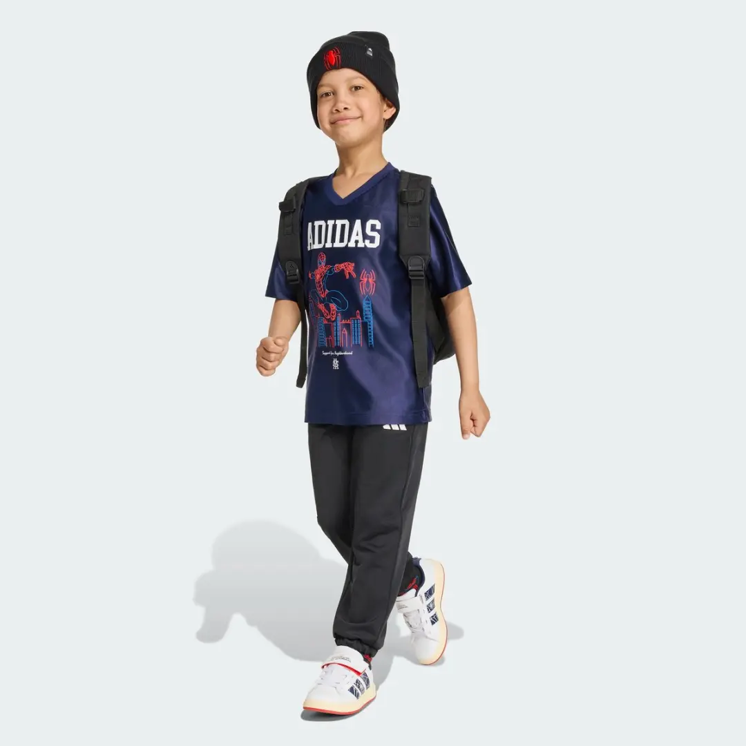 adidas Marvel Spider-Man T-Shirt KS3966 - Kinderen 104 - Blauw - afbeelding 6 van 6