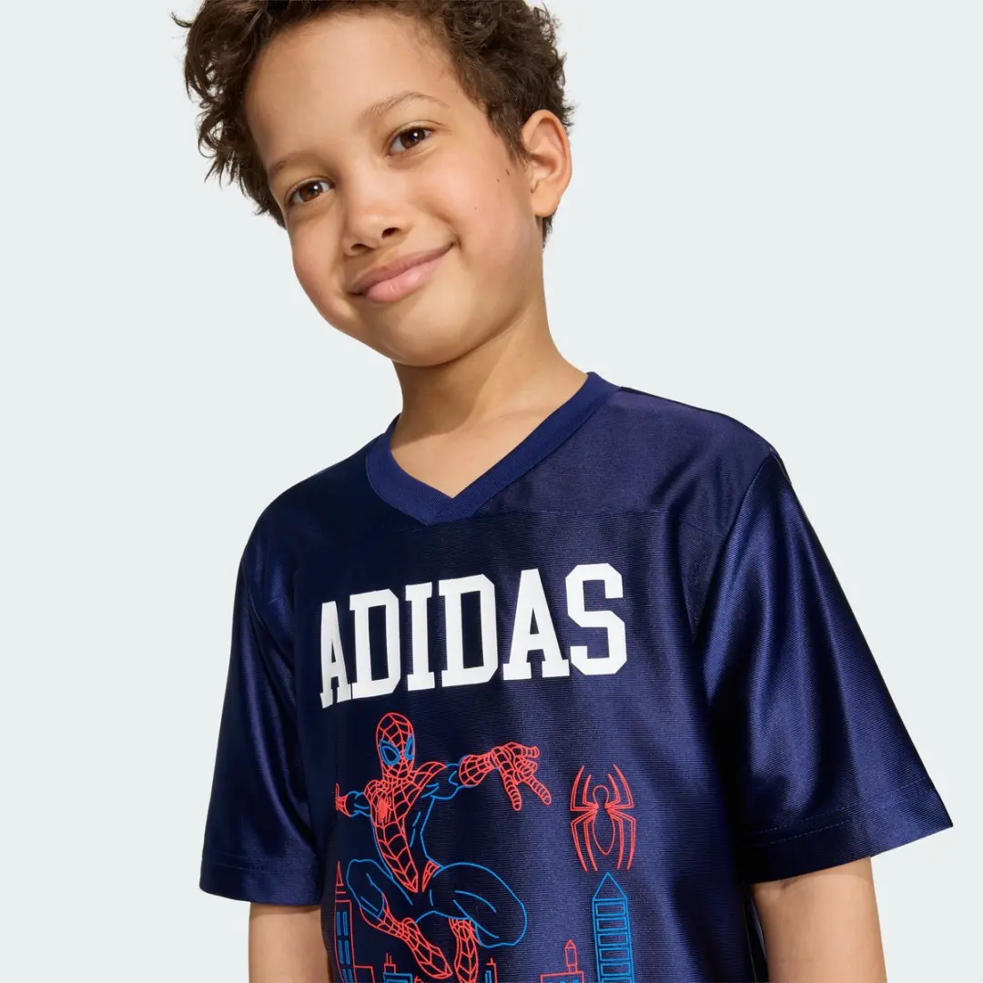 adidas Marvel Spider-Man T-Shirt KS3966 - Kinderen 104 - Blauw