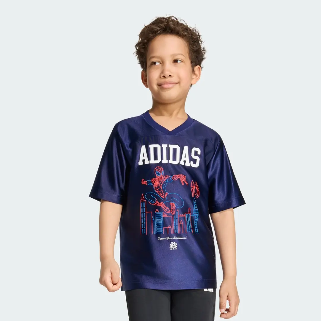 adidas Marvel Spider-Man T-Shirt KS3966 - Kinderen 104 - Blauw