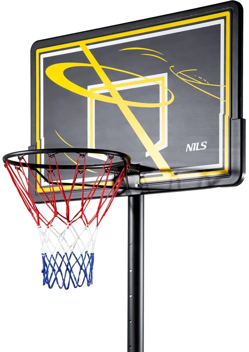 Nils ZDK019E Basketbalstandaard - Verstelbaar - PE Standaard - Zwart/Wit