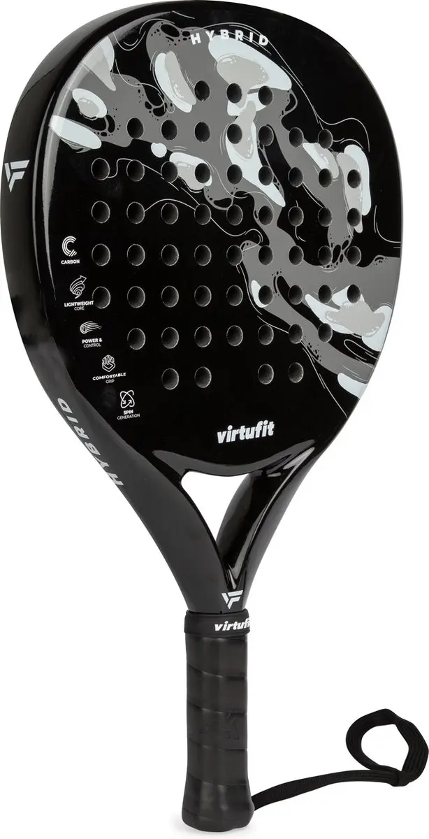 VirtuFit Hybrid Padelset - 7 Stuks - Zwart/Grijs - afbeelding 6 van 6