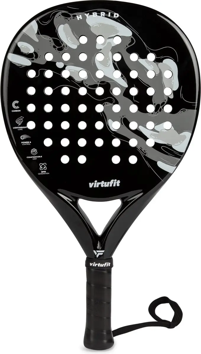 VirtuFit Hybrid Padelset - 7 Stuks - Zwart/Grijs