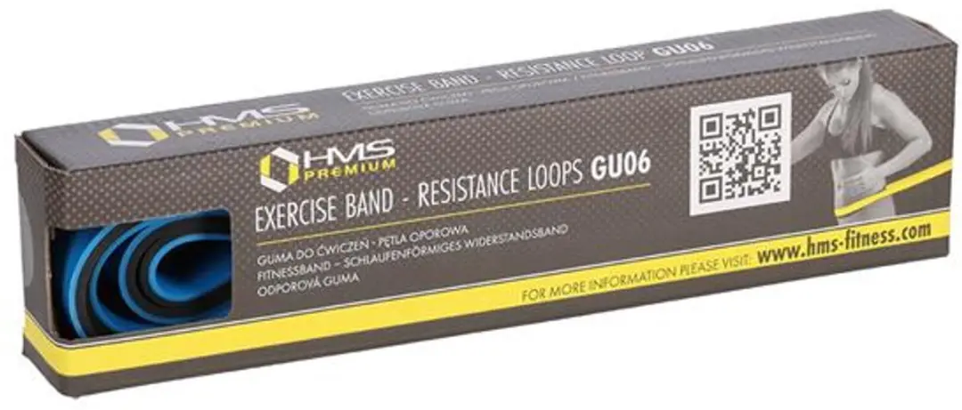 HMS GU06 Weerstandsband - Blauw/Zwart 21x5x2250mm