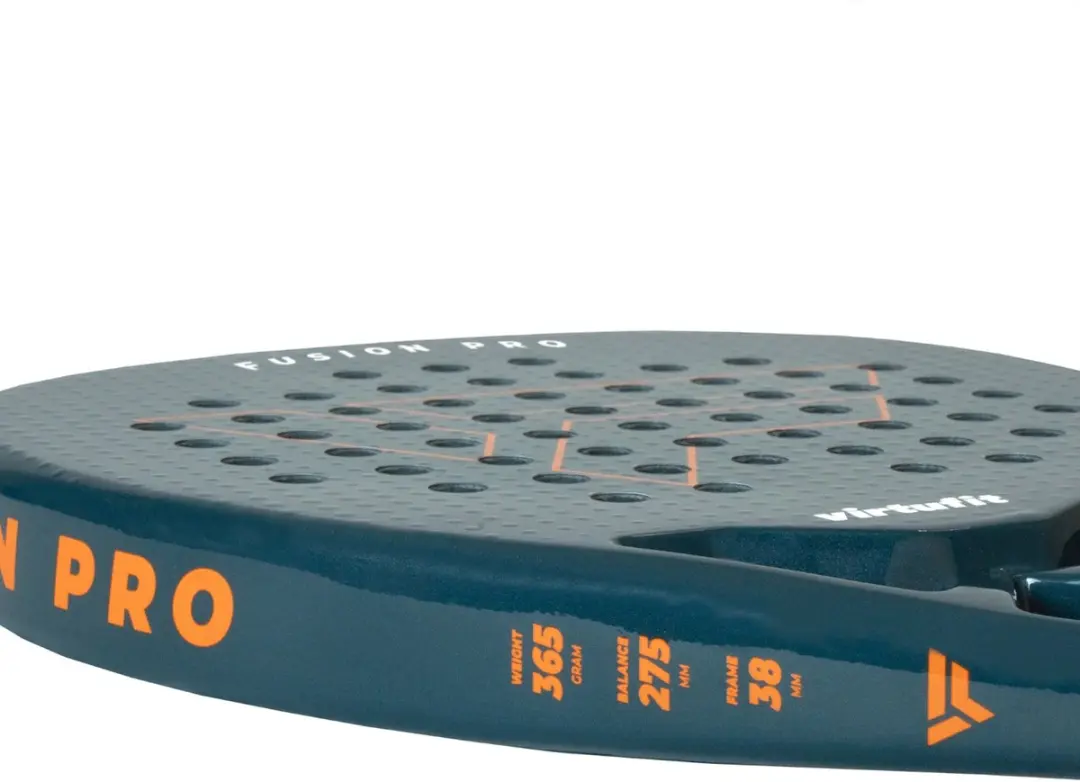 Virtufit Fusion Pro Padelset - Blauw/Oranje - 7-delig
