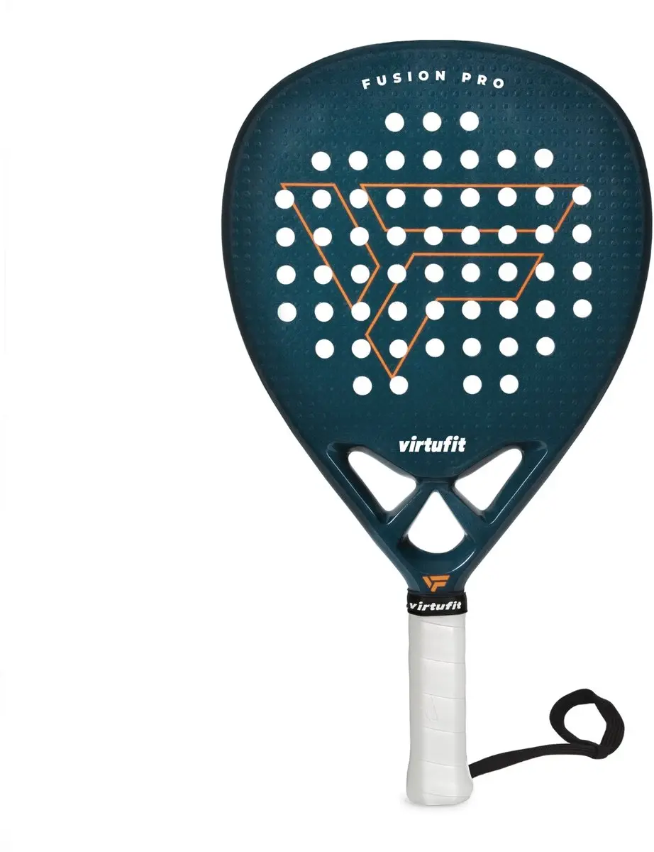 Virtufit Fusion Pro Padelset - Blauw/Oranje - 7-delig