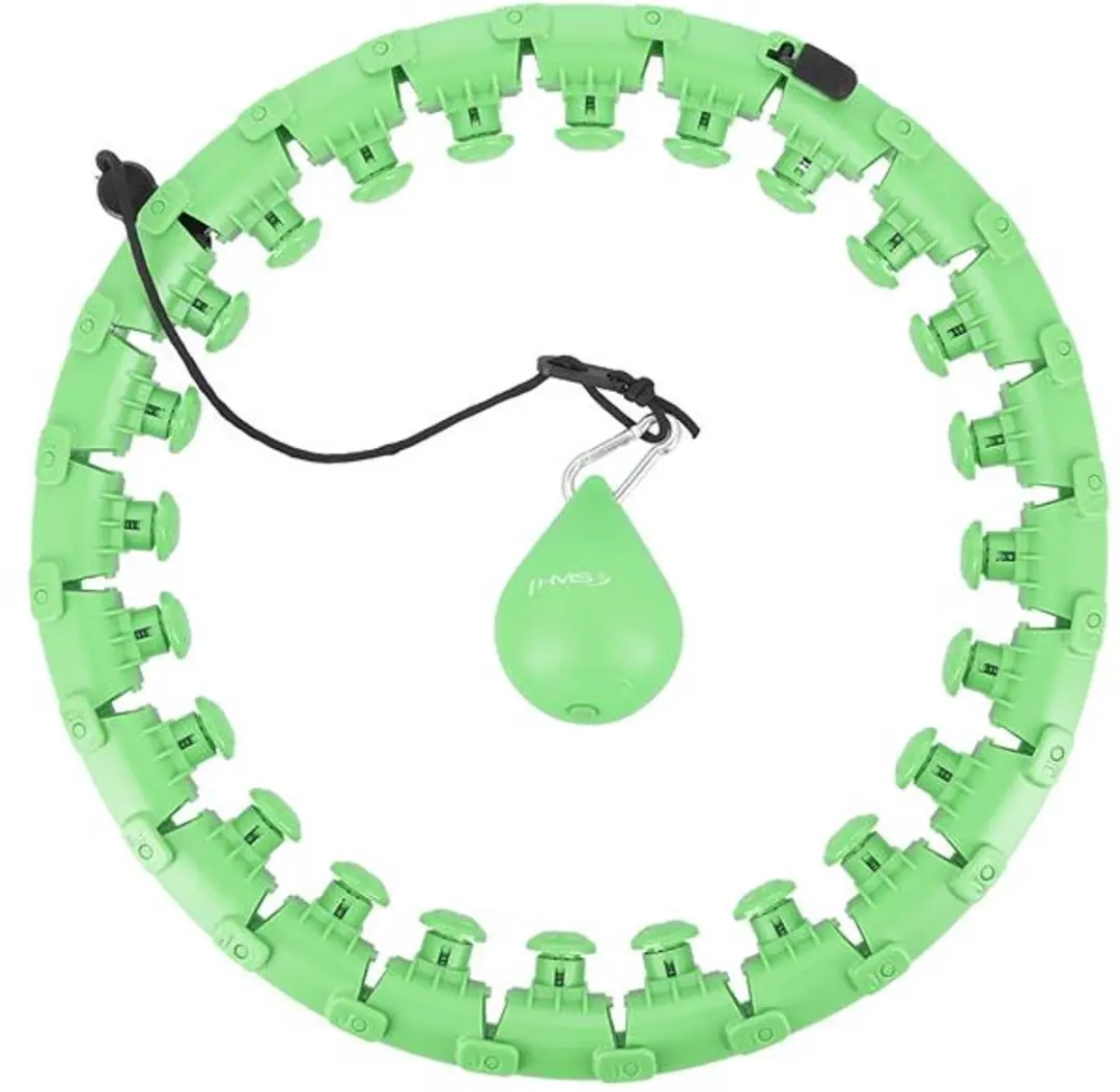 HMS HHW01 Hula Hoop - Groene noppen - Verstelbaar 45cm - afbeelding 6 van 6
