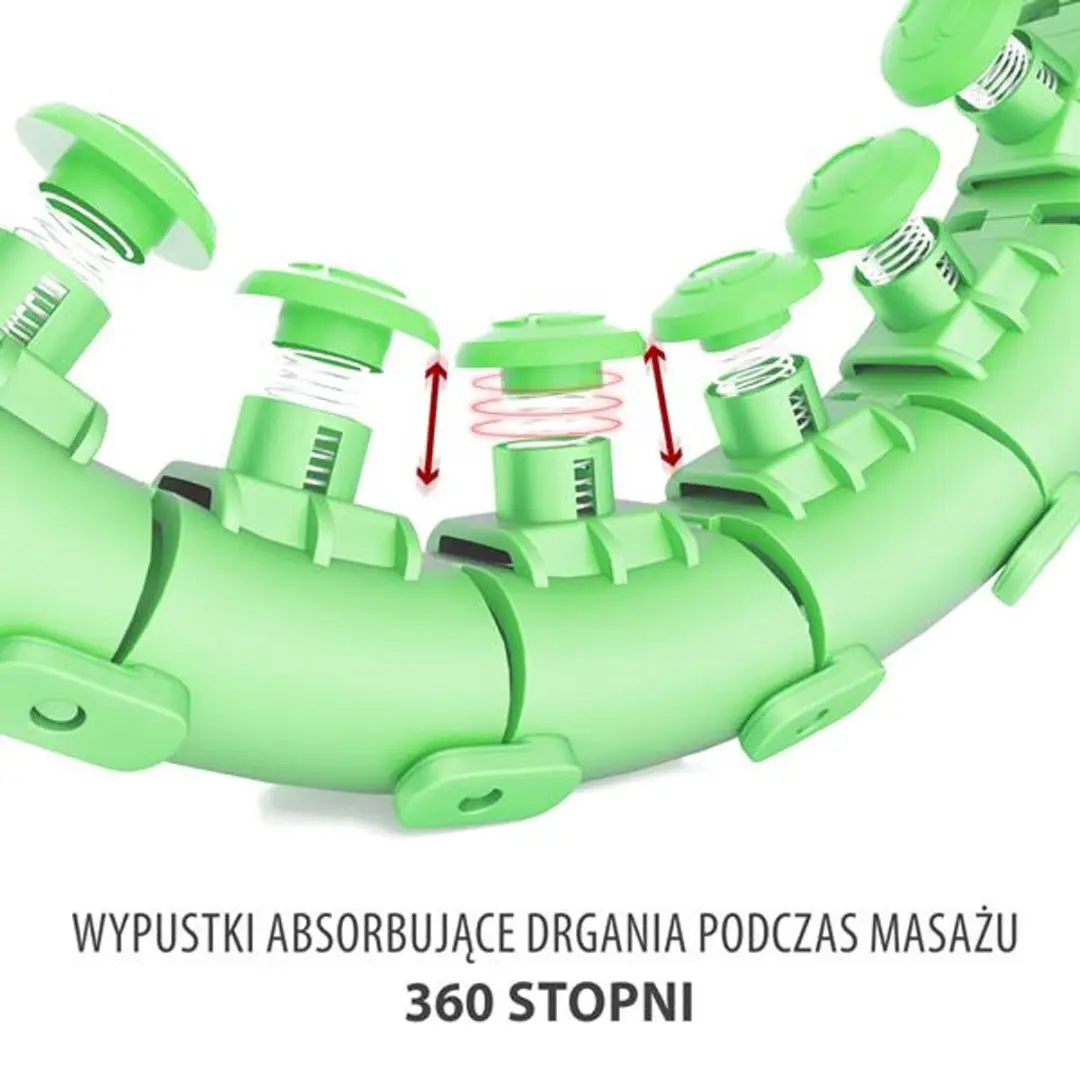 HMS HHW01 Hula Hoop - Groene noppen - Verstelbaar 45cm