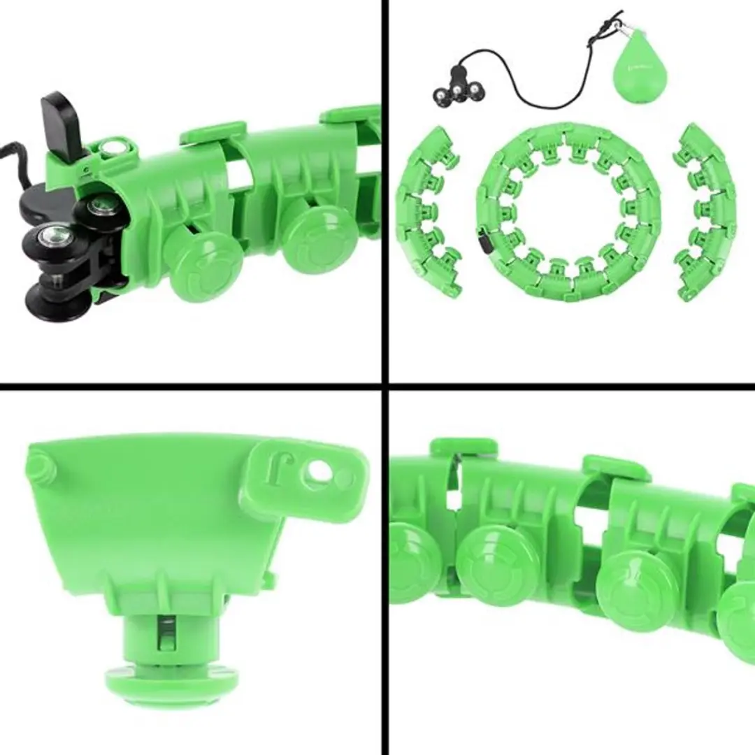 HMS HHW01 Hula Hoop - Groene noppen - Verstelbaar 45cm