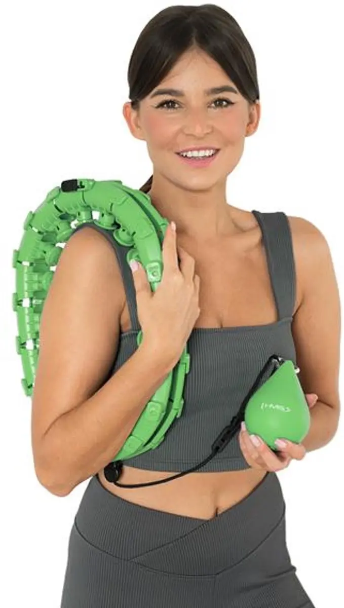 HMS HHW01 Hula Hoop - Groene noppen - Verstelbaar 45cm