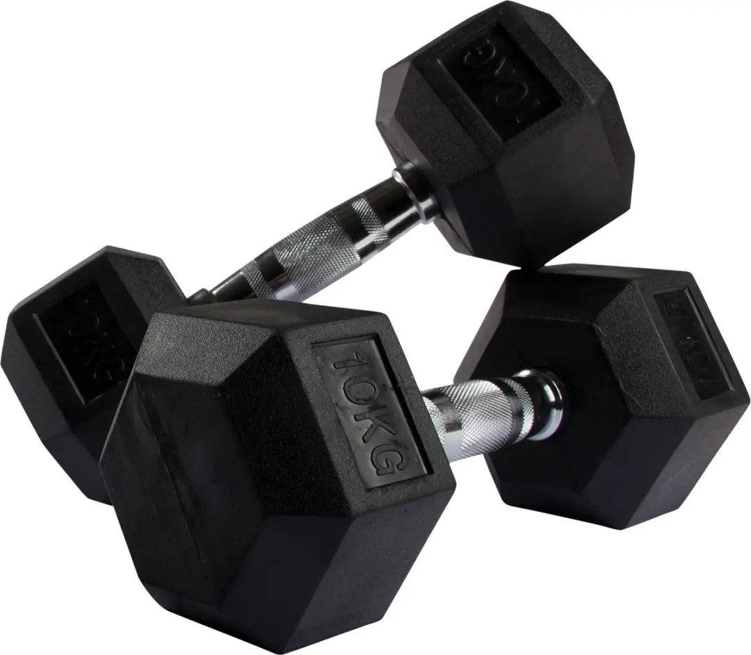 VirtuFit Hexa Dumbbell Pro 10kg - Zilver/Zwart