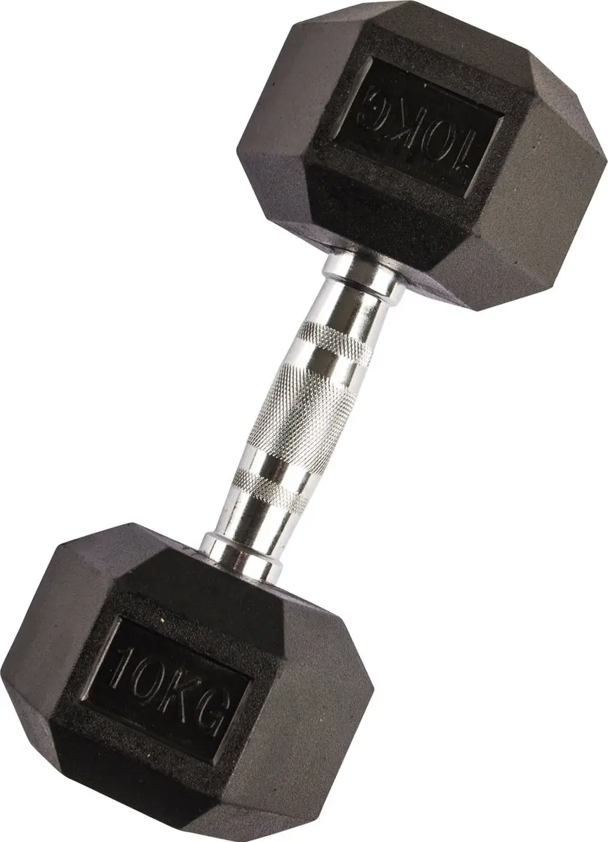VirtuFit Hexa Dumbbell Pro 10kg - Zilver/Zwart
