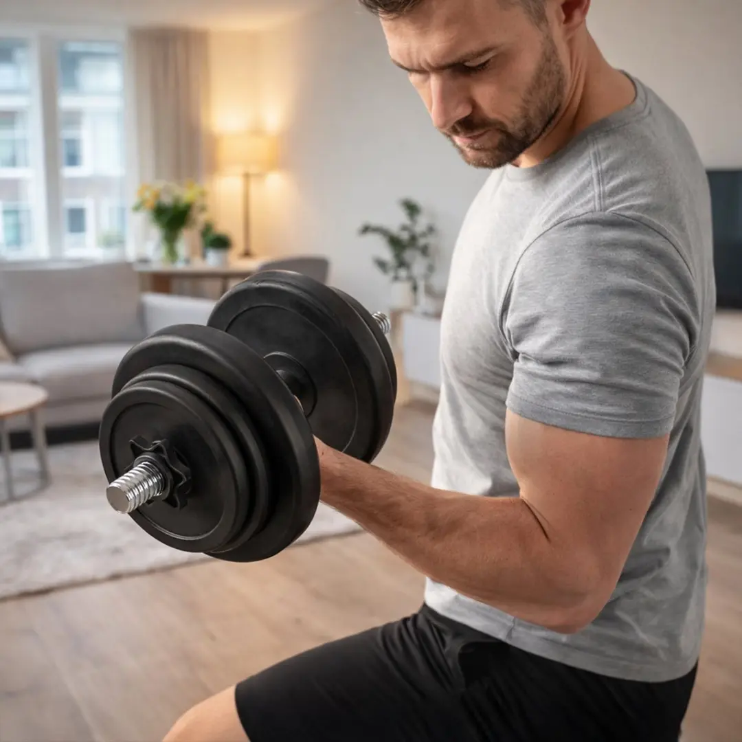 Virtufit Verstelbare Dumbbell Set 28kg - 2x14kg - Zwart - afbeelding 6 van 6