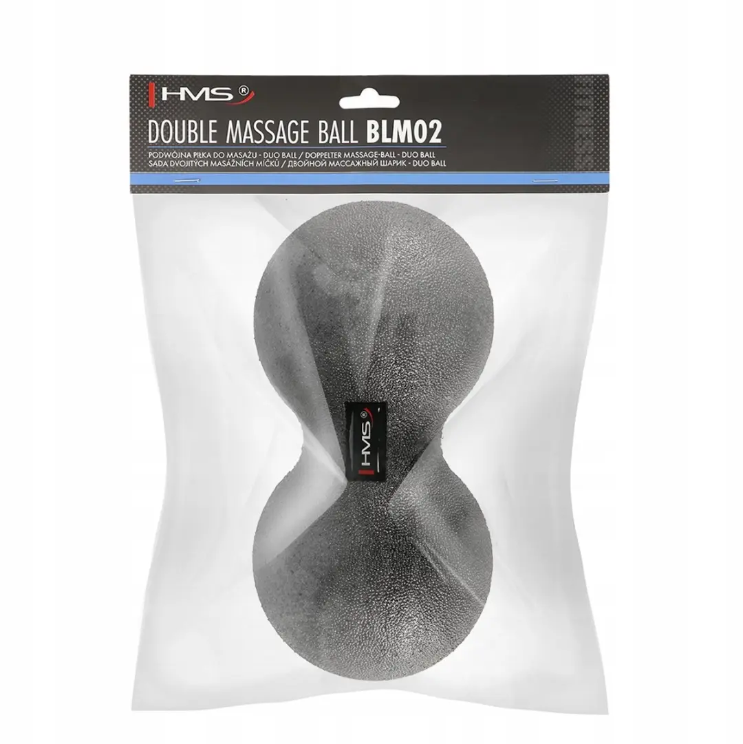 HMS Duo Ball Massagebal 12x24cm - Zwart