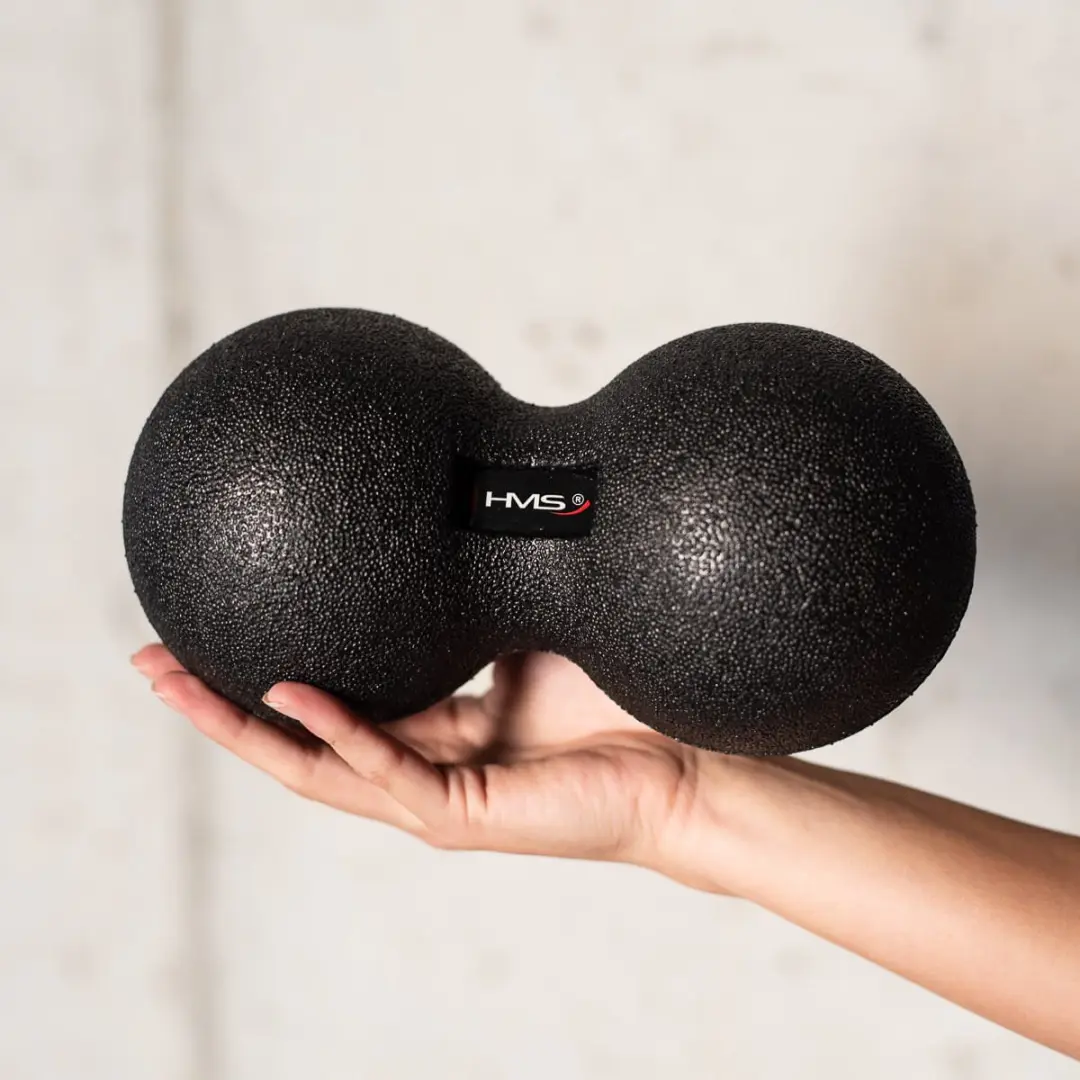 HMS Duo Ball Massagebal 12x24cm - Zwart