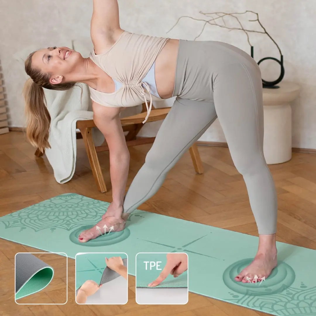 HMS YM10 Yogamat - Mint - TPE Antislip