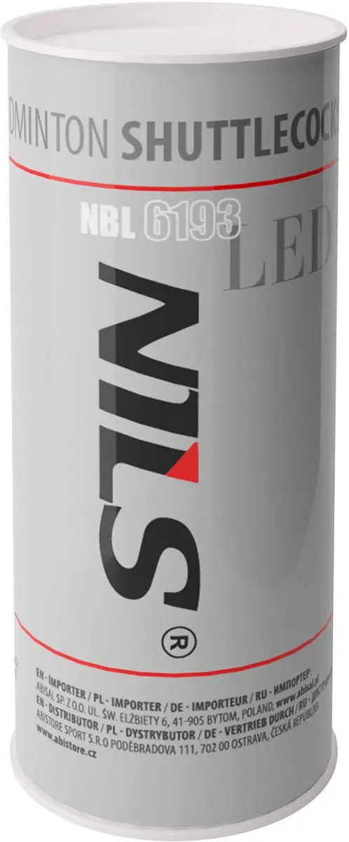 Nils NBL6193 LED Badmintonshuttle - 3 Stuks - Wit
