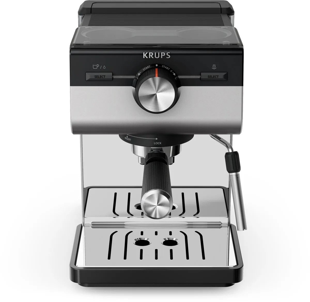 Krups Authentic XP384E10 Pistonmachine - 15 Bar - Zwart/RVS