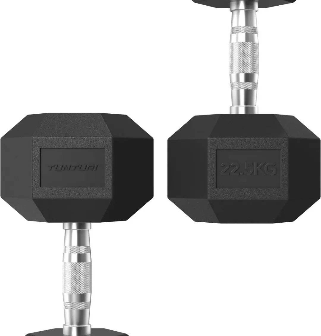 Tunturi Platinum Hexa Dumbbell 22.5kg - Zwart