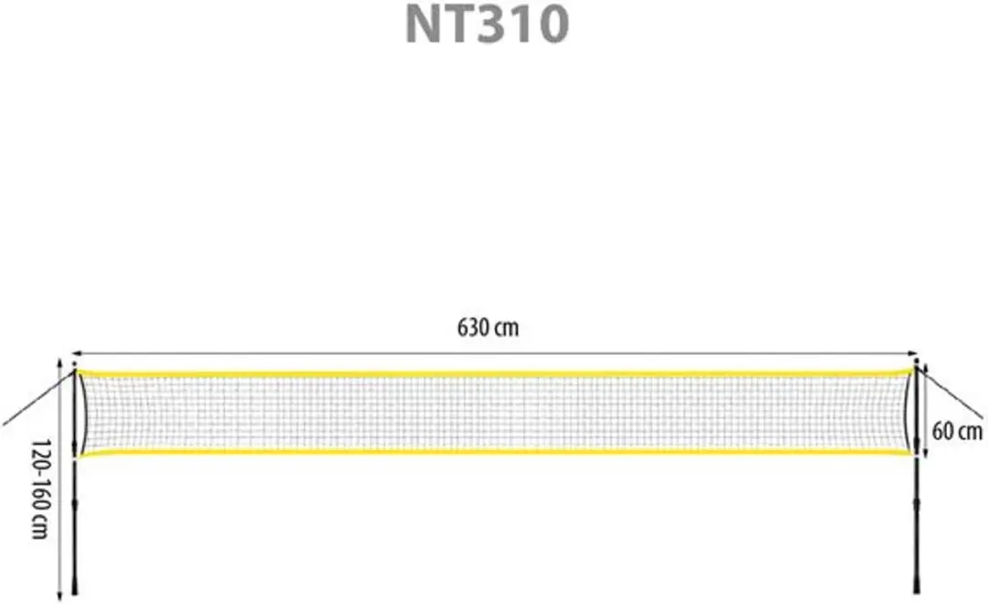 Nils NT310 Badmintonnet Telescoop - 600x60cm