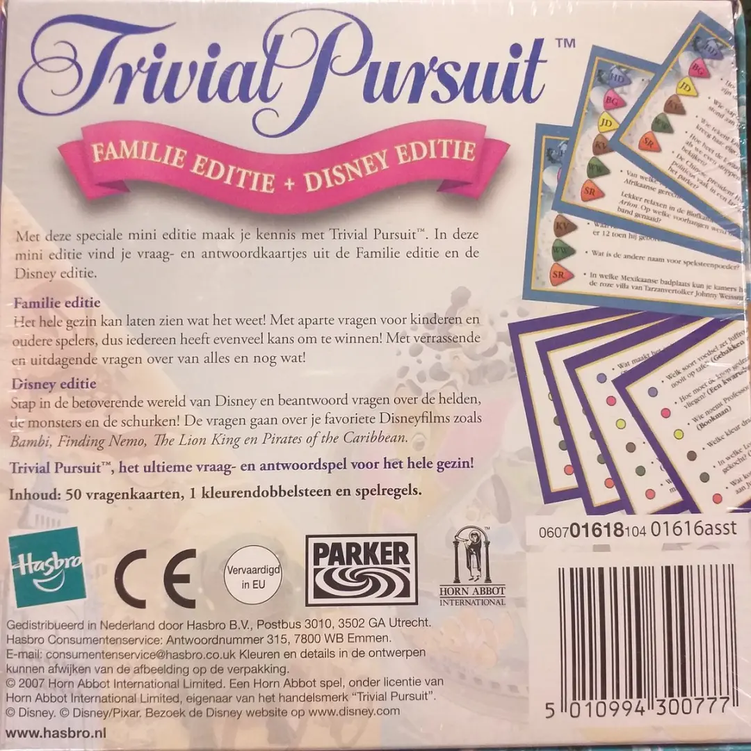 Hasbro Trivial Pursuit Familie Editie Disney Mini - afbeelding 2 van 2