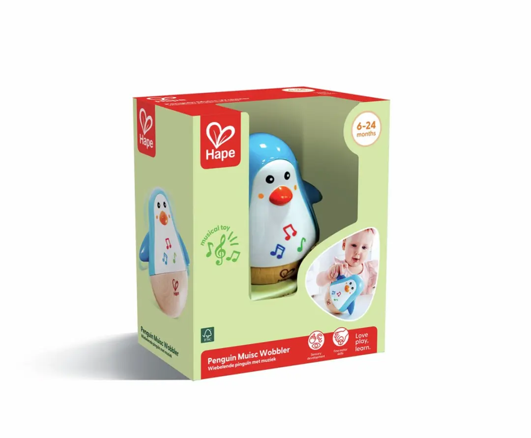 Hape Pinguïn Muzikale Wiebelaar - Veelkleurig - afbeelding 6 van 6