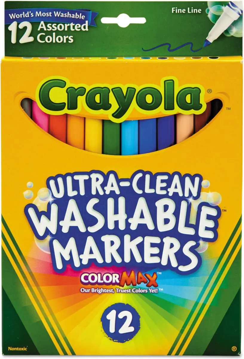 Crayola Ultra-clean Washable Markers 12 Stuks - Fijne punt