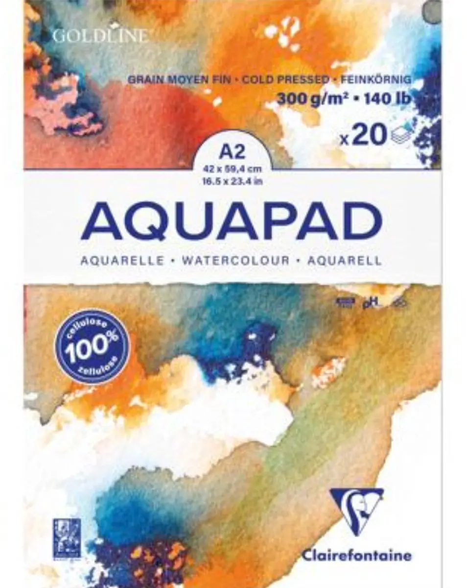 Clairefontaine Goldline Aquapad Aquarelpapier A2 300g