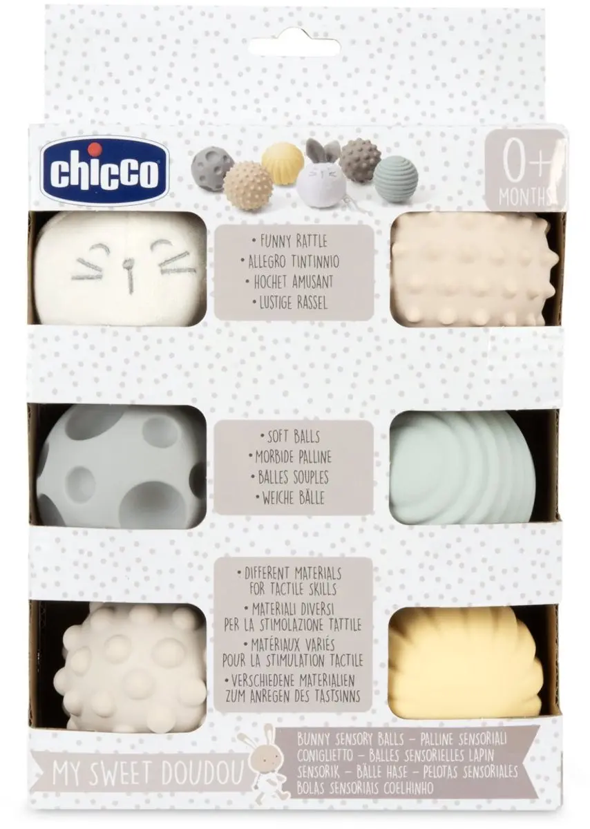 Chicco Sensorische Ballen My Sweet Doudou - 6 Stuks - Multicolor