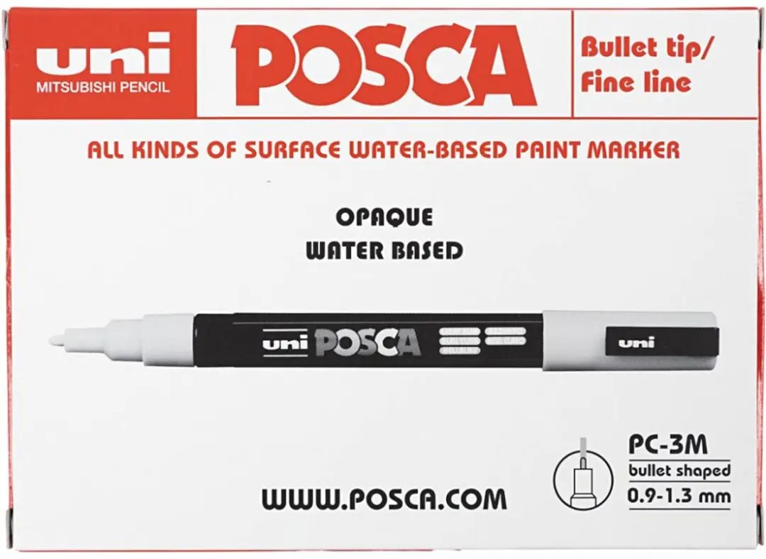 Posca PC-3M Markers - 12 Stuks - Diverse Kleuren