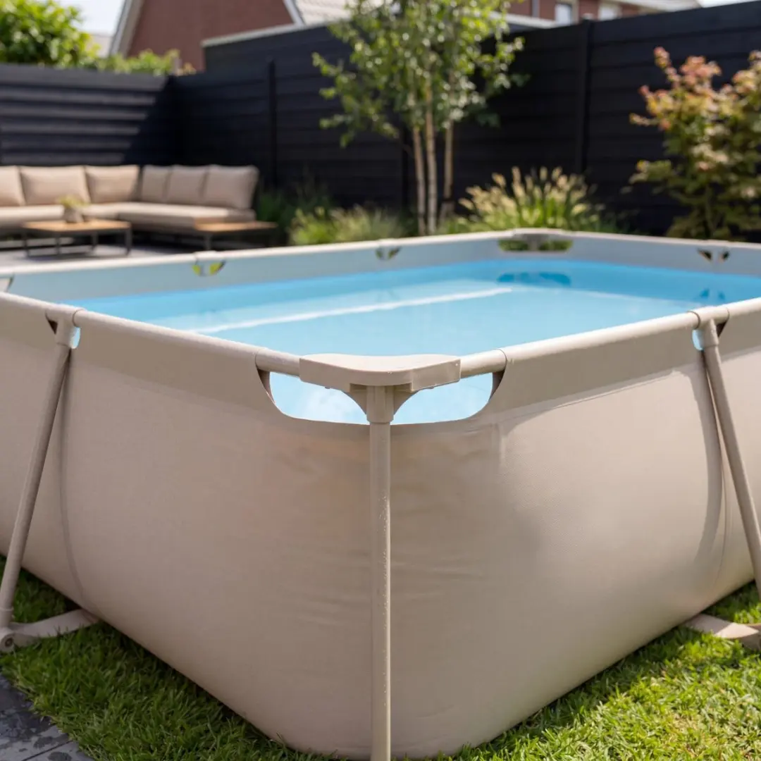 VirtuFit Rechthoekig Zwembad VF13094 300x210x66cm - Incl. filterpomp - Beige