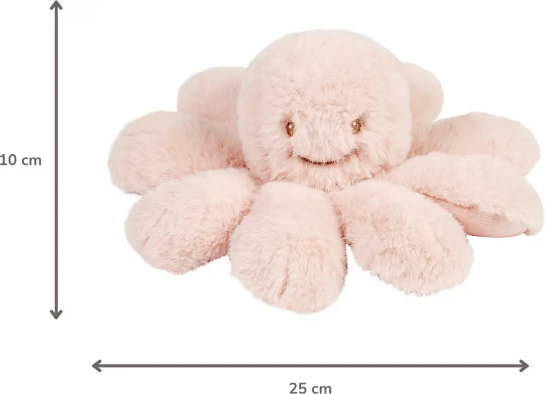 Nattou Lapidou Doudou Octopus Rammelaar 25cm - Poederroze