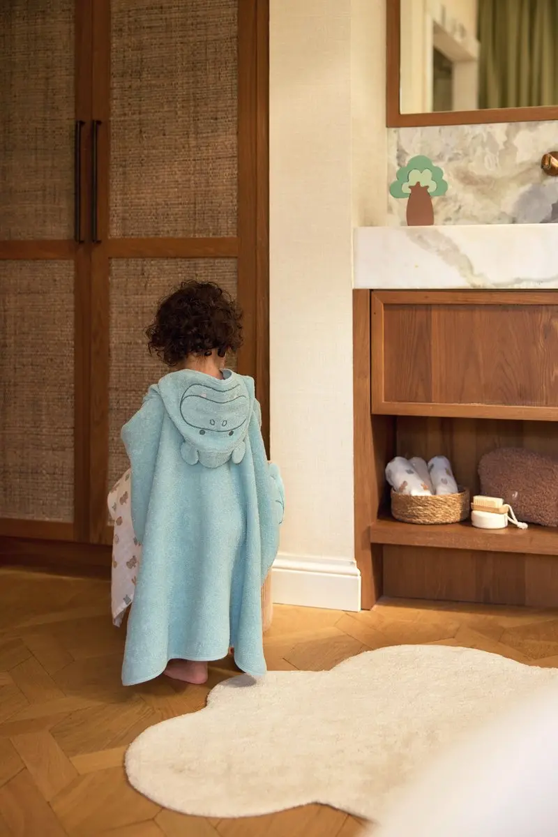 Jollein Badponcho Hippo Happy Misty Green - 2-3 jaar