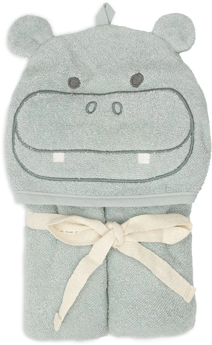Jollein Badcape Hippo Happy Badstof 75x75cm - Multicolor
