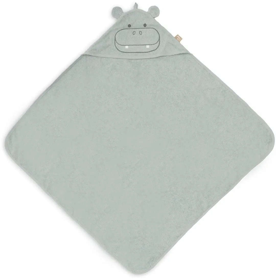 Jollein Badcape Hippo Happy Badstof 75x75cm