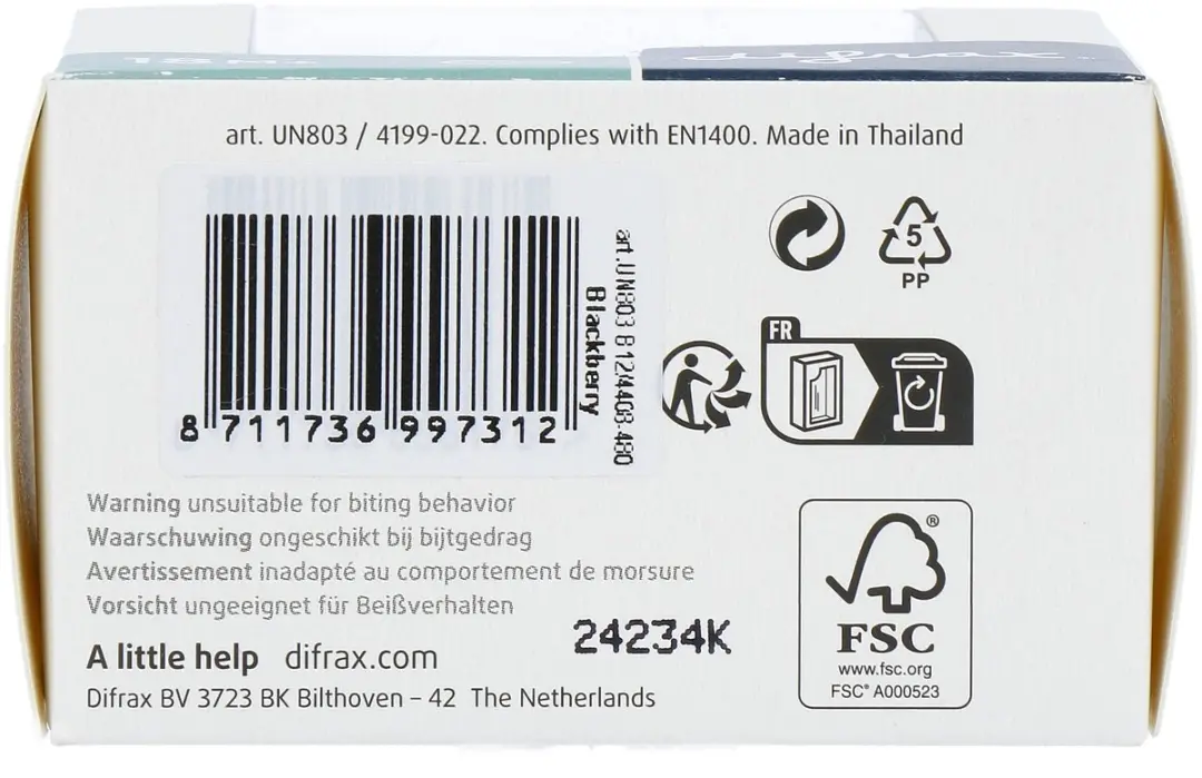 Difrax Fopspeen Natural Siliconen 18+ maanden - Oranje