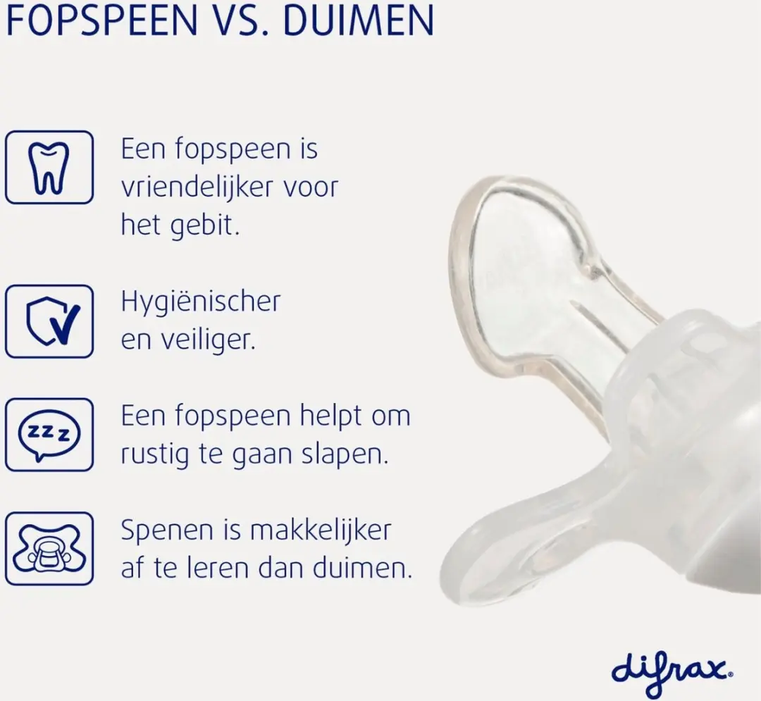 Difrax Fopspeen Natural Siliconen 18+ maanden - Oranje