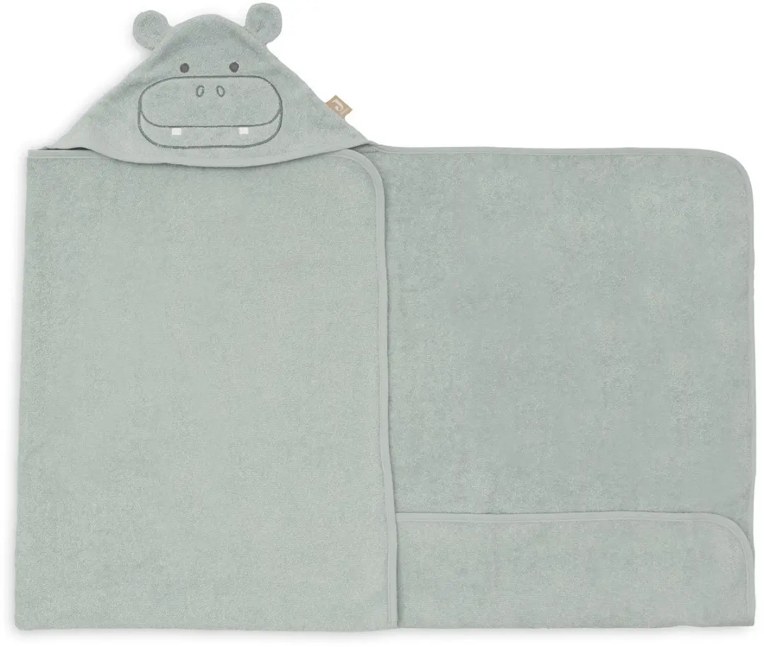Jollein Badcape Hippo Happy 70x130cm - Multicolor